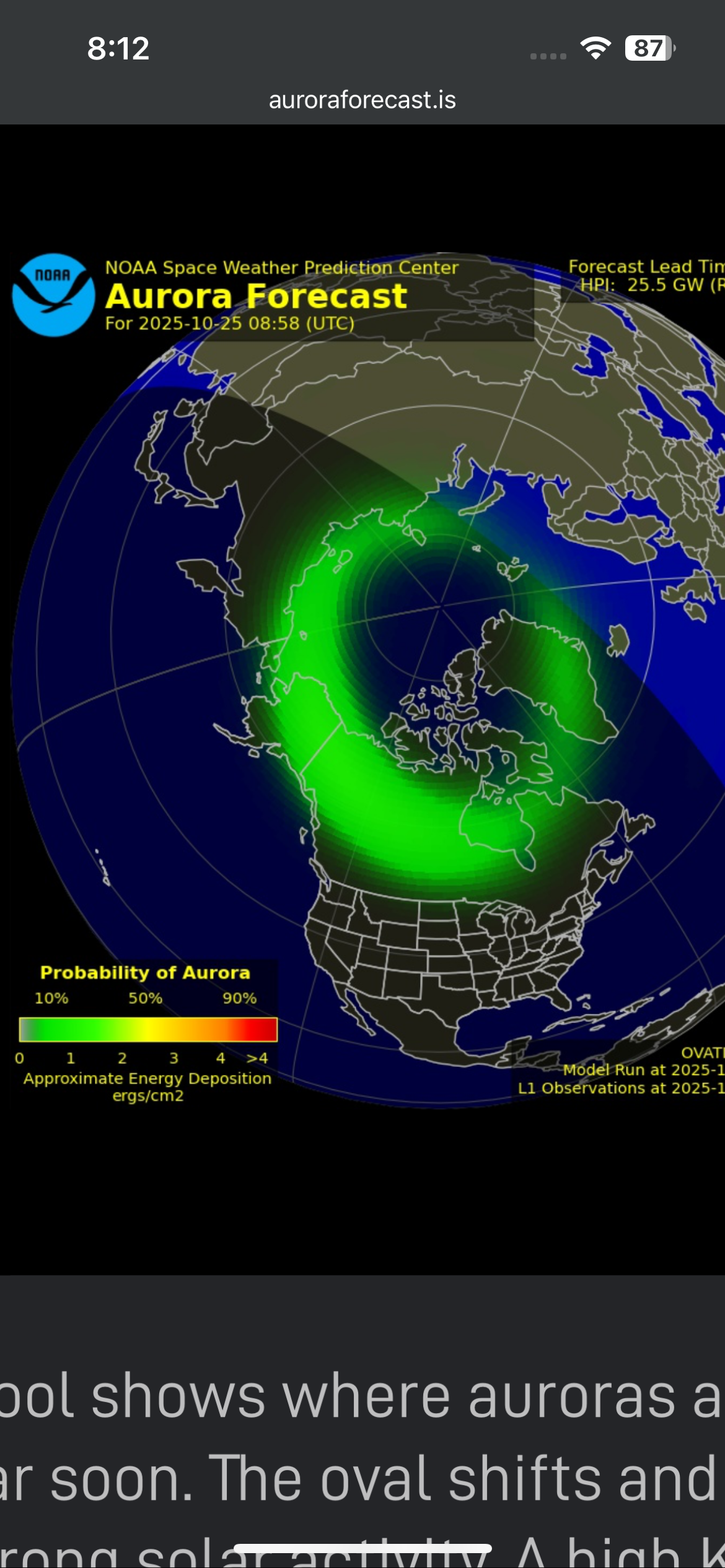 オーロラ予報サイト